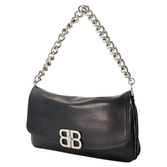 Bb Soft Flap Bag - Balenciaga - Leather - Black - Picture 2 of 4